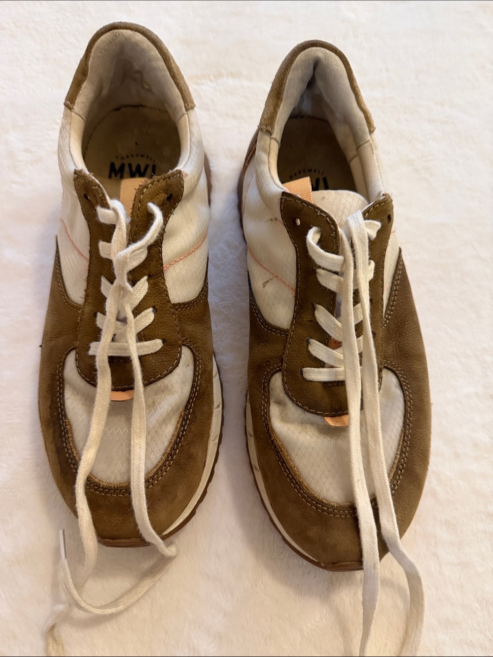Madewell Brown and White Women's Sneakers